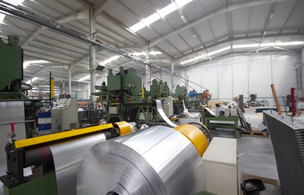 aluminium metal steel rolls in the factory