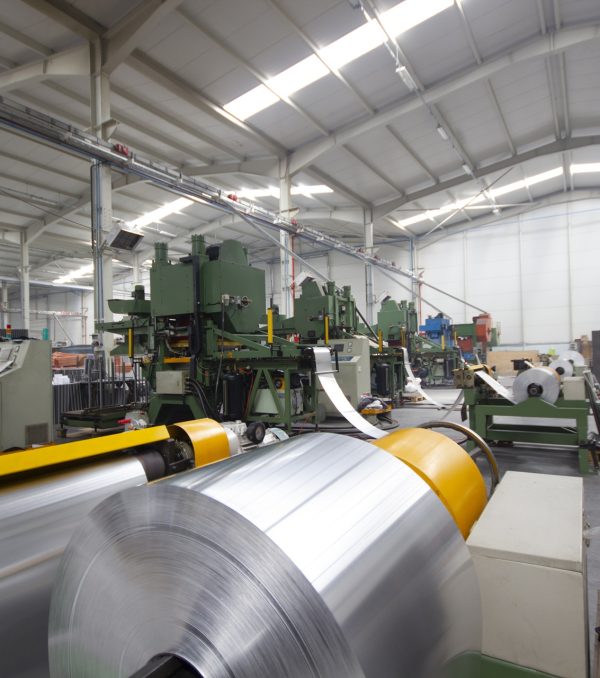 aluminium metal steel rolls in the factory